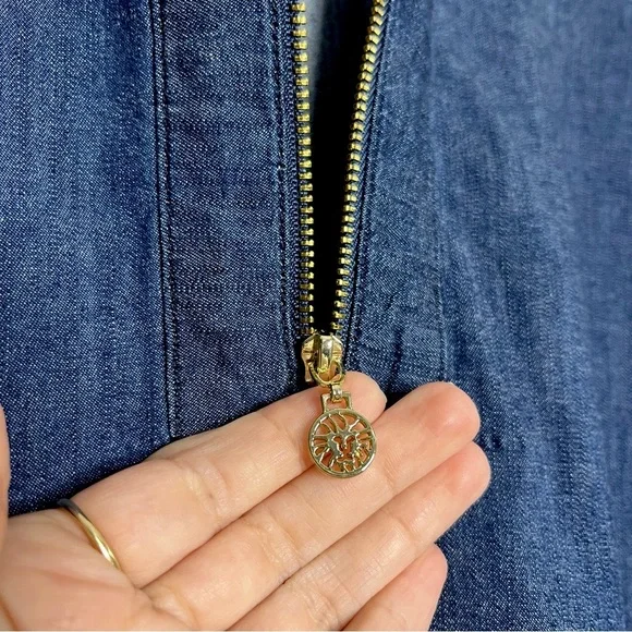 Anne Klein Women’s Zipper Denim Shift Dress Plus Size 1X - Picture 10 of 10